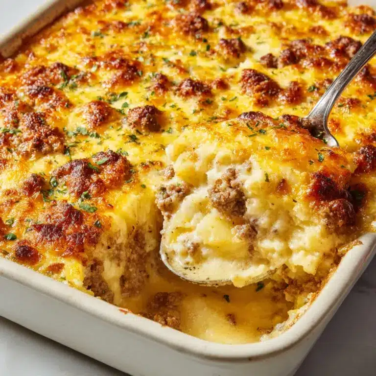 Cheesy Mushroom and Beef Rice Bake Recipe