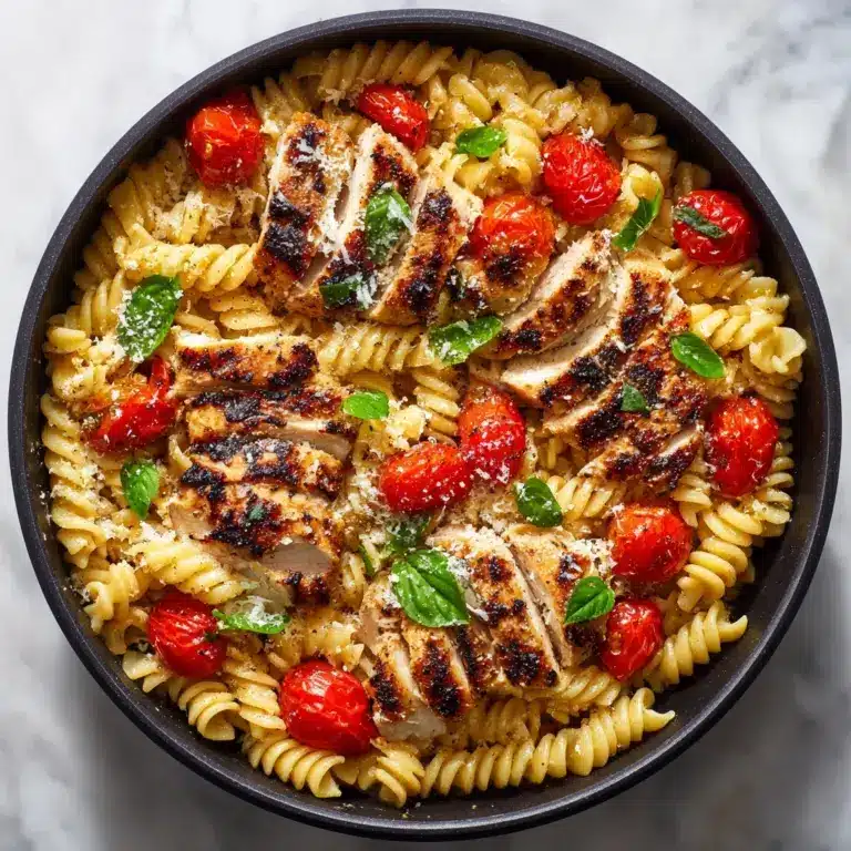 Tomato Basil Pasta with Balsamic Grilled Chicken Recipe