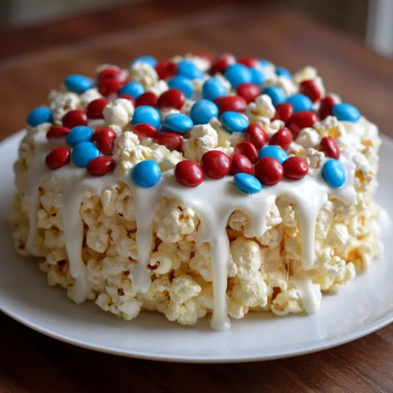 Patriotic Popcorn Cake Recipe