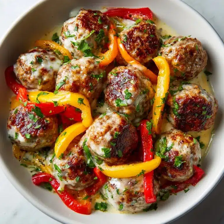 Cheesy Italian Sausage Bake with Peppers Recipe