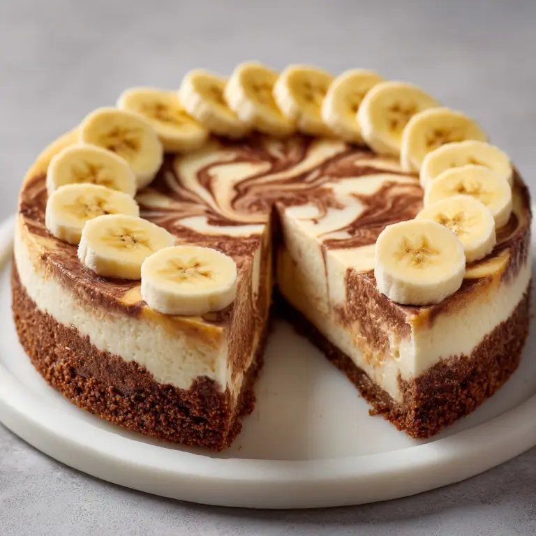 No Bake Nutella Cheesecake with Banana Recipe