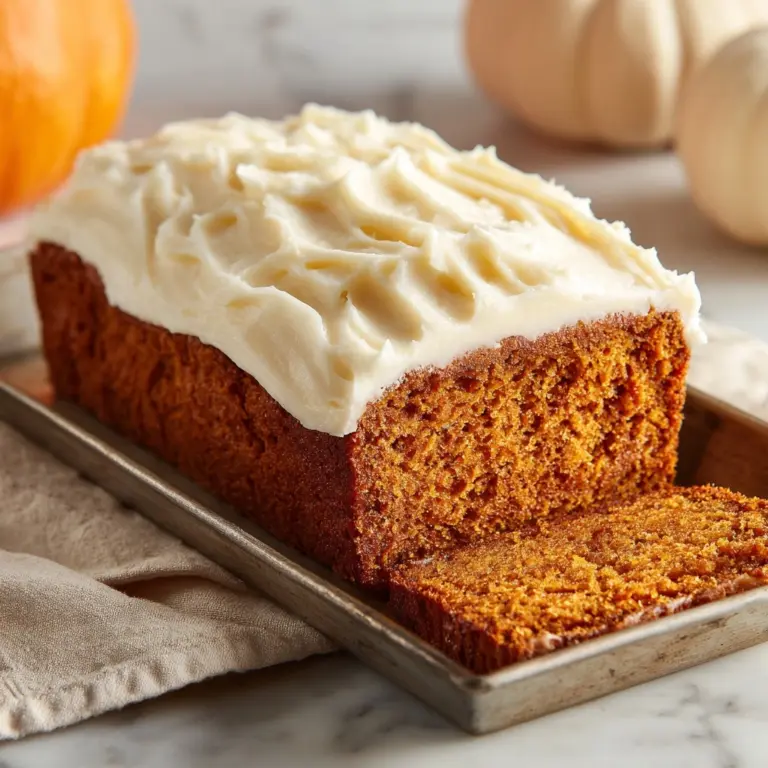 Pumpkin Bread with Cream Cheese Frosting Recipe