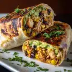 Avocado Corn Chicken Burritos Recipe