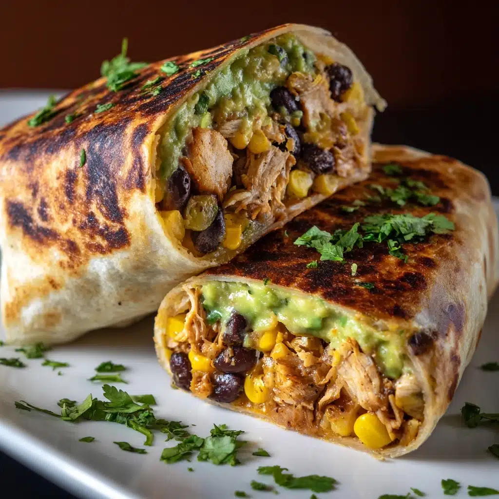 Avocado Corn Chicken Burritos Recipe