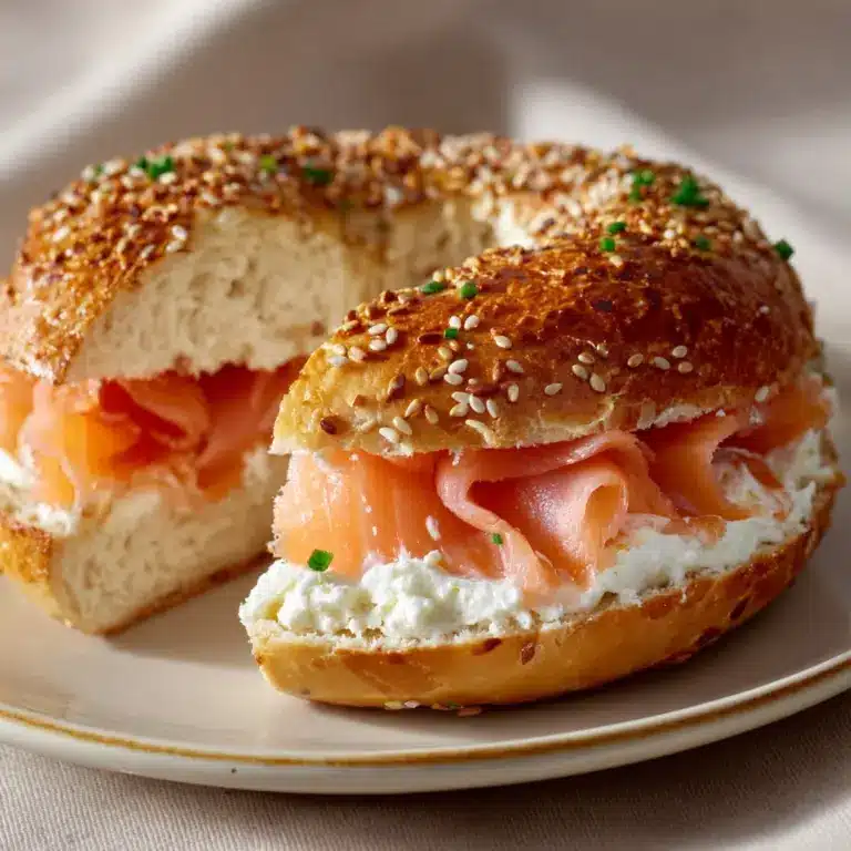 Bagels with Cream Cheese and Smoked Salmon Recipe