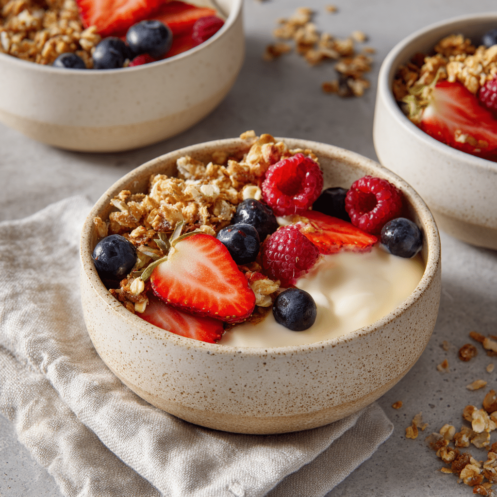 Granola with Yogurt and Fresh Fruits Recipe