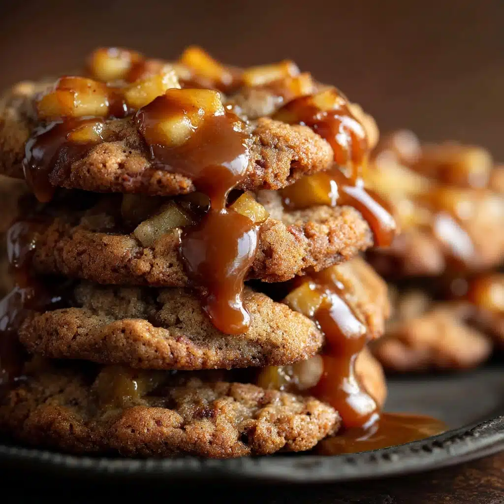 Caramel-Drizzled Apple Cinnamon Cookies Recipe - Recipe Image