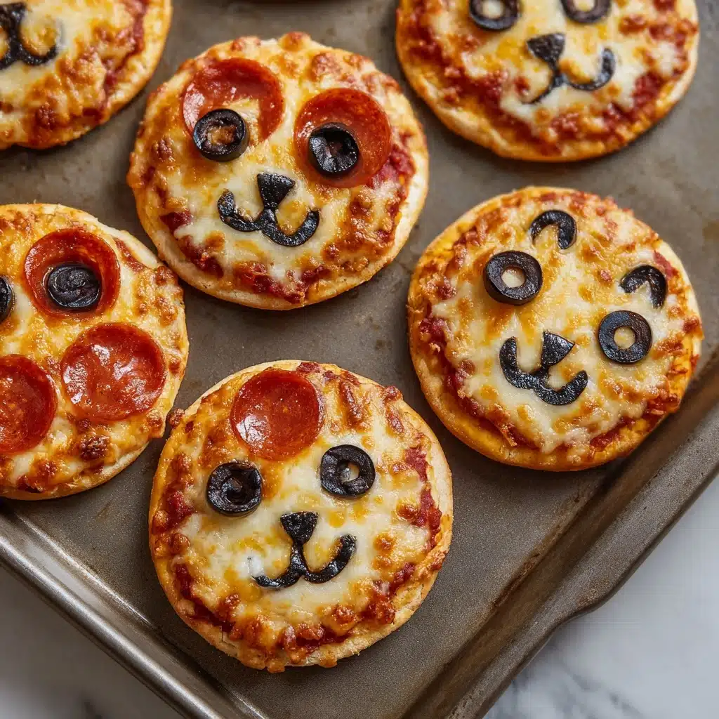 Easy Peasy Mini Halloween Pizzas Recipe - Recipe Image
