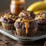 Chocolate Peanut Butter Banana Muffins Recipe