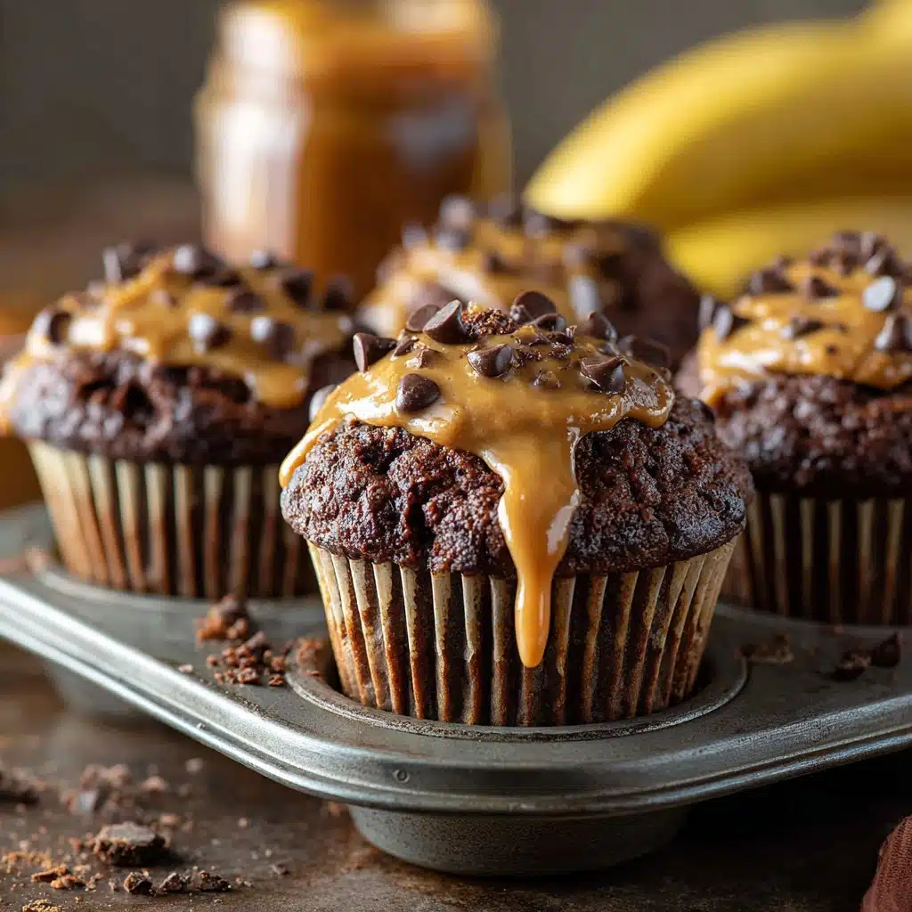 Chocolate Peanut Butter Banana Muffins Recipe