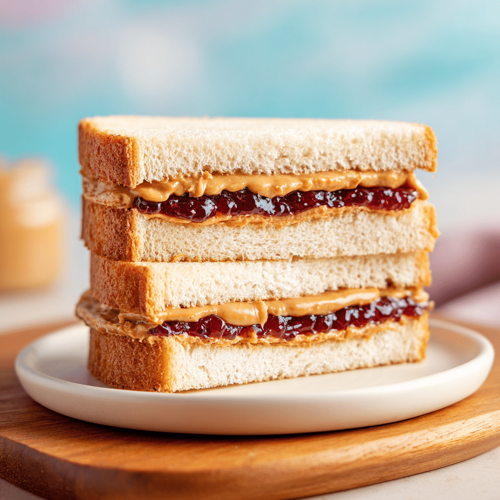 Classic Peanut Butter and Jelly Sandwich Recipe - Recipe Image