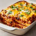 Beef Enchilada Casserole with Corn Tortillas Recipe