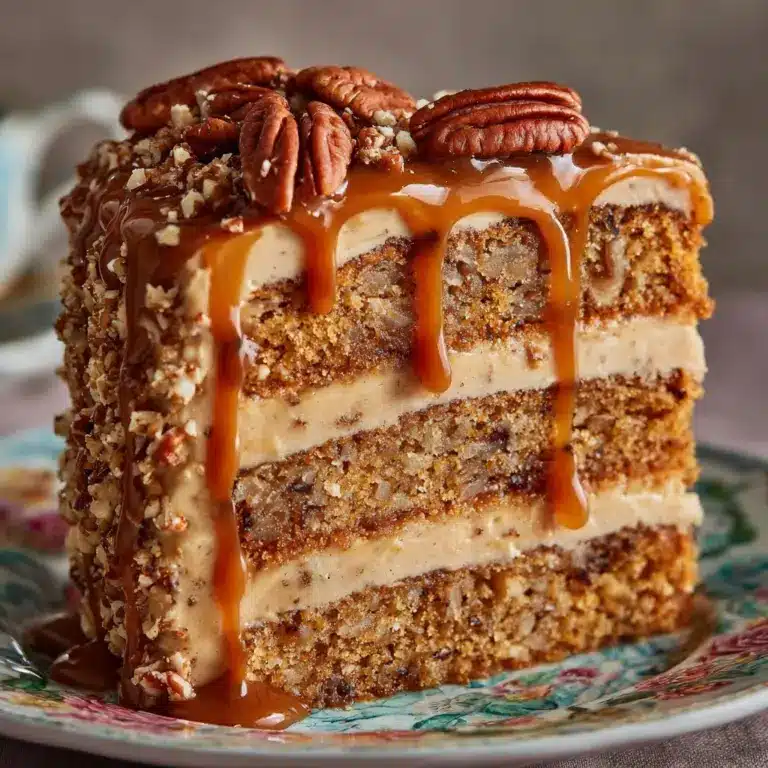 Southern Pecan Caramel Cake Recipe