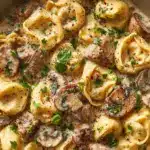 Philly Cheesesteak Tortellini Pasta Recipe