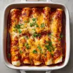 Chicken Enchiladas with Homemade Red Enchilada Sauce Recipe