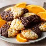 Chocolate Dipped Orange Shortbread Cookies Recipe