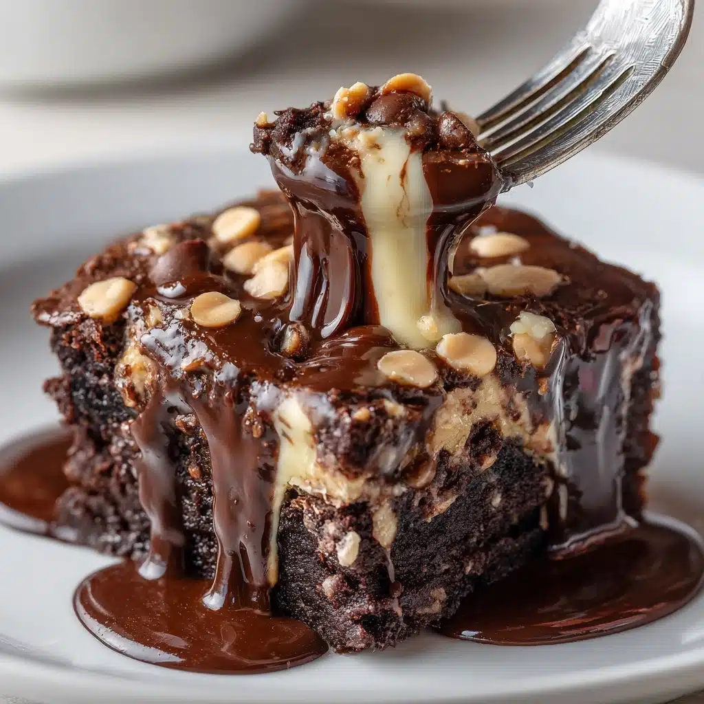Slow Cooker Double Chocolate Peanut Butter Pudding Cake Recipe - Recipe Image