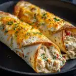 Cheesy Garlic Chicken Wraps Recipe