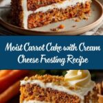 Moist Carrot Cake with Cream Cheese Frosting Recipe