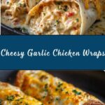 Cheesy Garlic Chicken Wraps Recipe