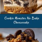 Cookie Monster No Bake Cookie Cheesecake Recipe