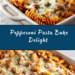 Cheesy Pepperoni Pasta Bake Recipe