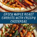 Spicy Maple Roast Carrots with Crispy Chickpeas and Yogurt Sauce Recipe