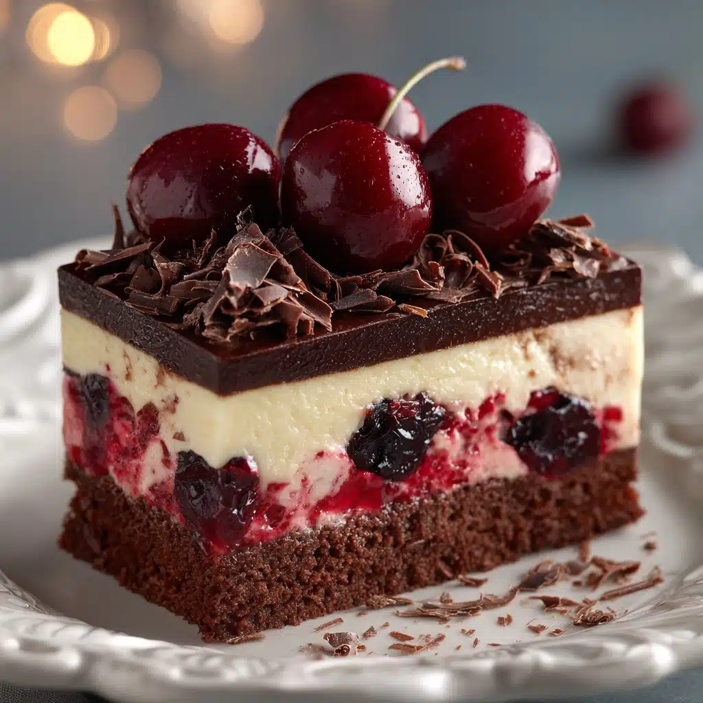 Chocolate Cherry Cheesecake Bars Recipe
