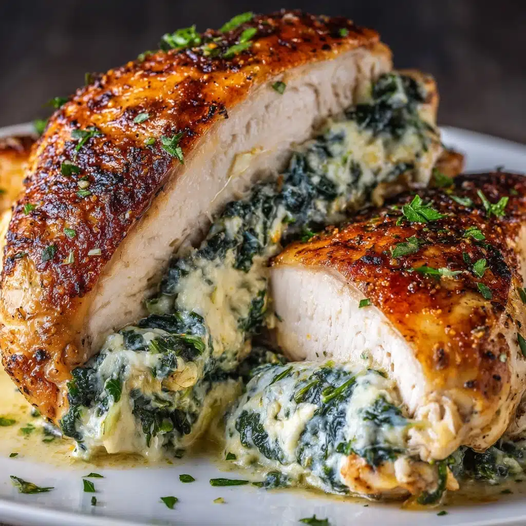 Cheesy Spinach Stuffed Chicken Breasts Recipe - Recipe Image