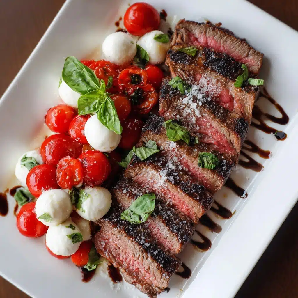 Balsamic Caprese Grilled Flank Steak Recipe