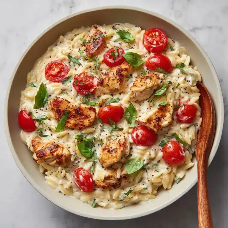 Slow Cooker Creamy Tuscan Chicken Orzo Recipe