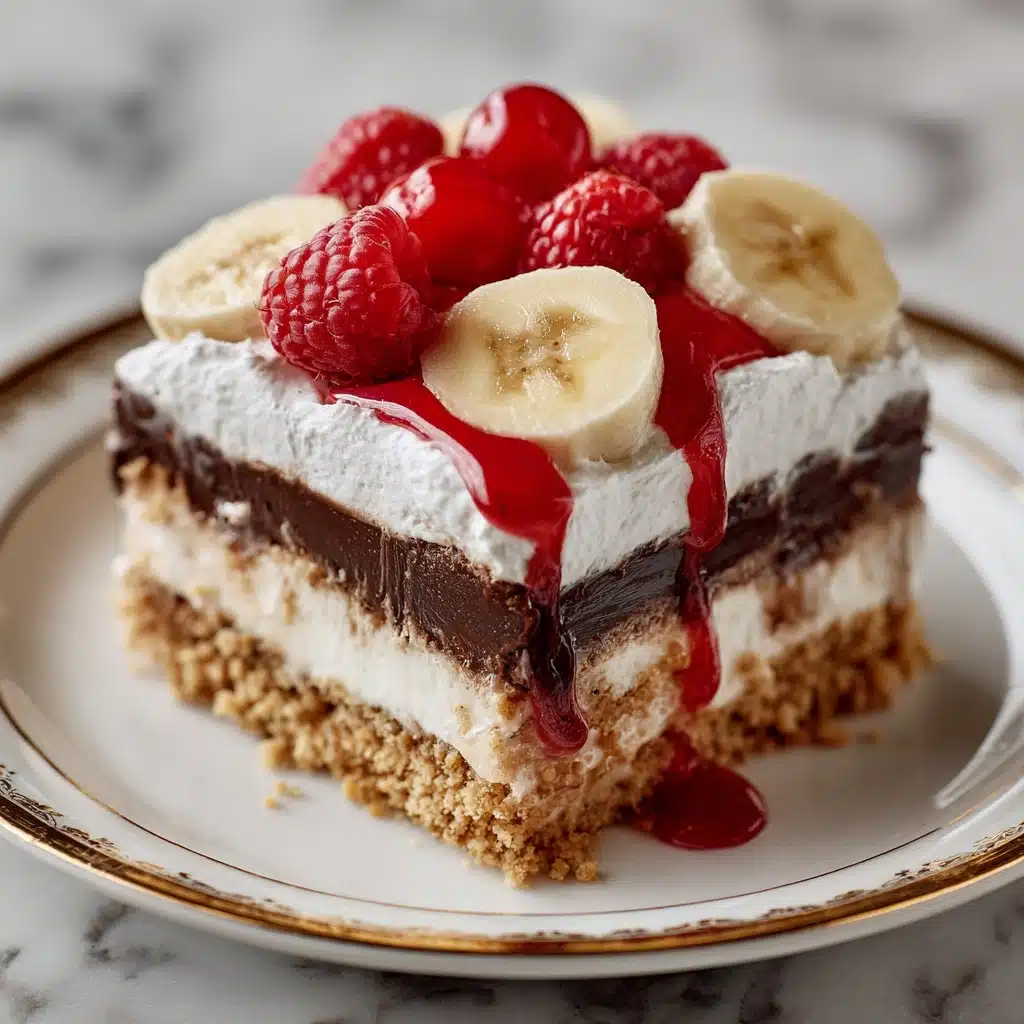 No-Bake Banana Split Cake Recipe - Recipe Image