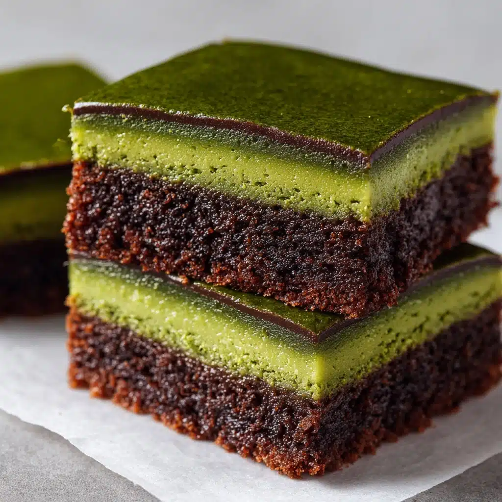 Matcha Brownie Mochi (Brochi) Recipe - Recipe Image