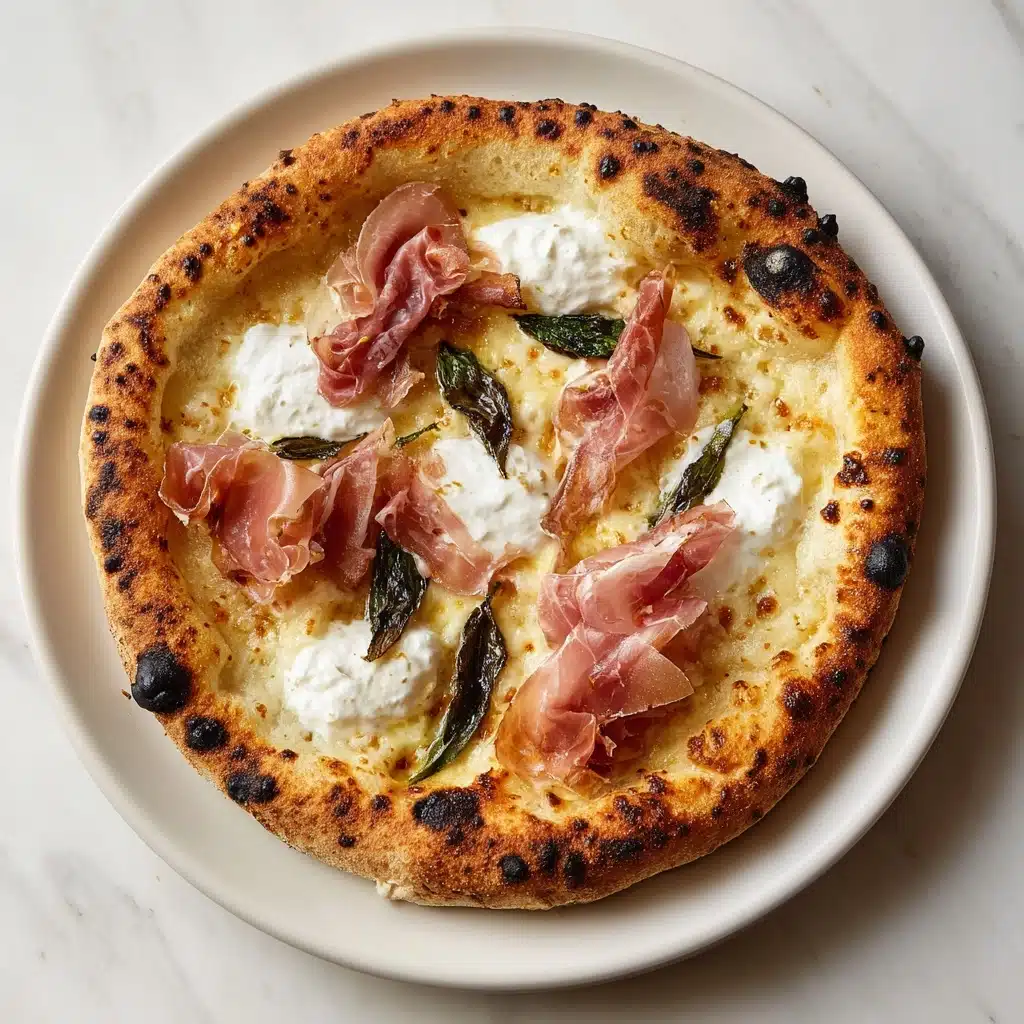 White Pizza with Prosciutto & Hot Honey Recipe - Recipe Image
