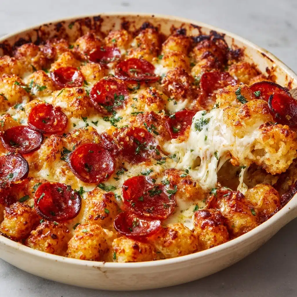 Tater Tot Pizza Casserole Recipe - Recipe Image