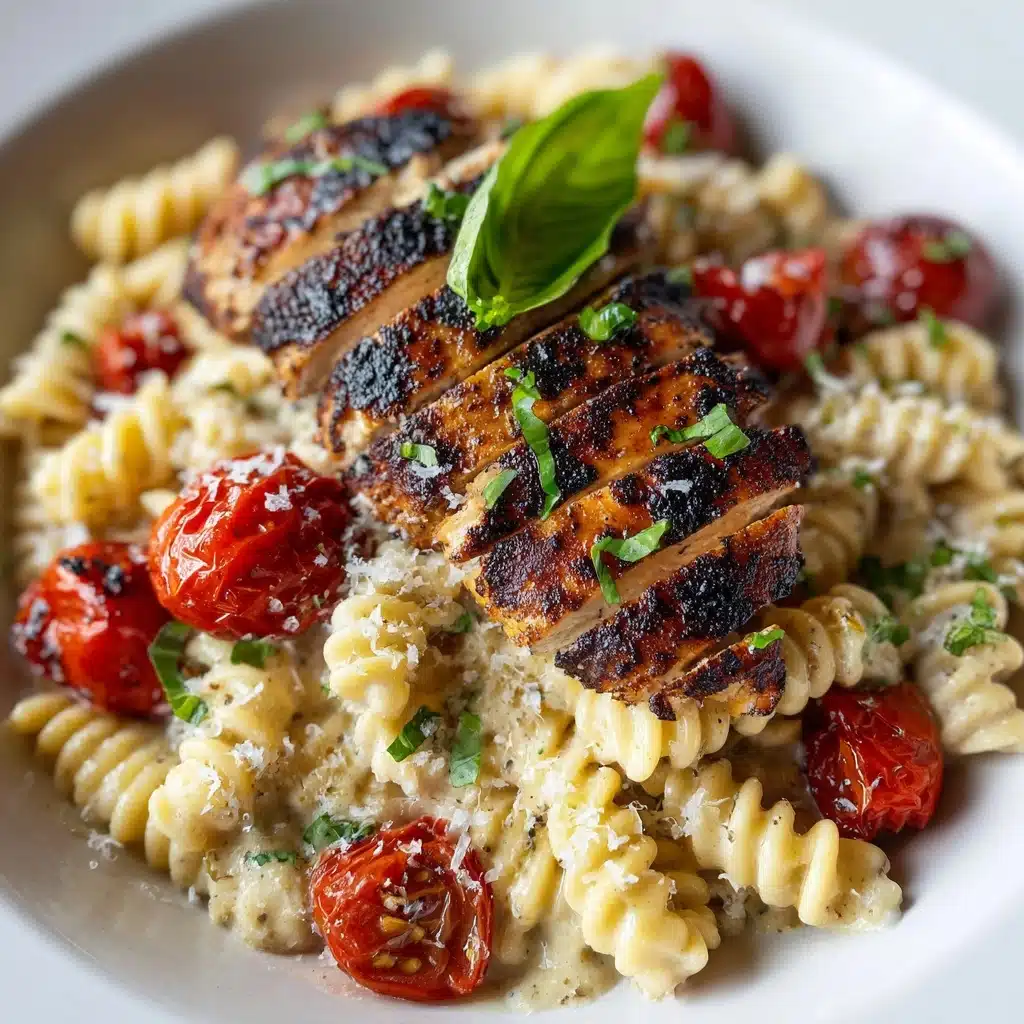 Tomato Basil Pasta with Balsamic Grilled Chicken Recipe
