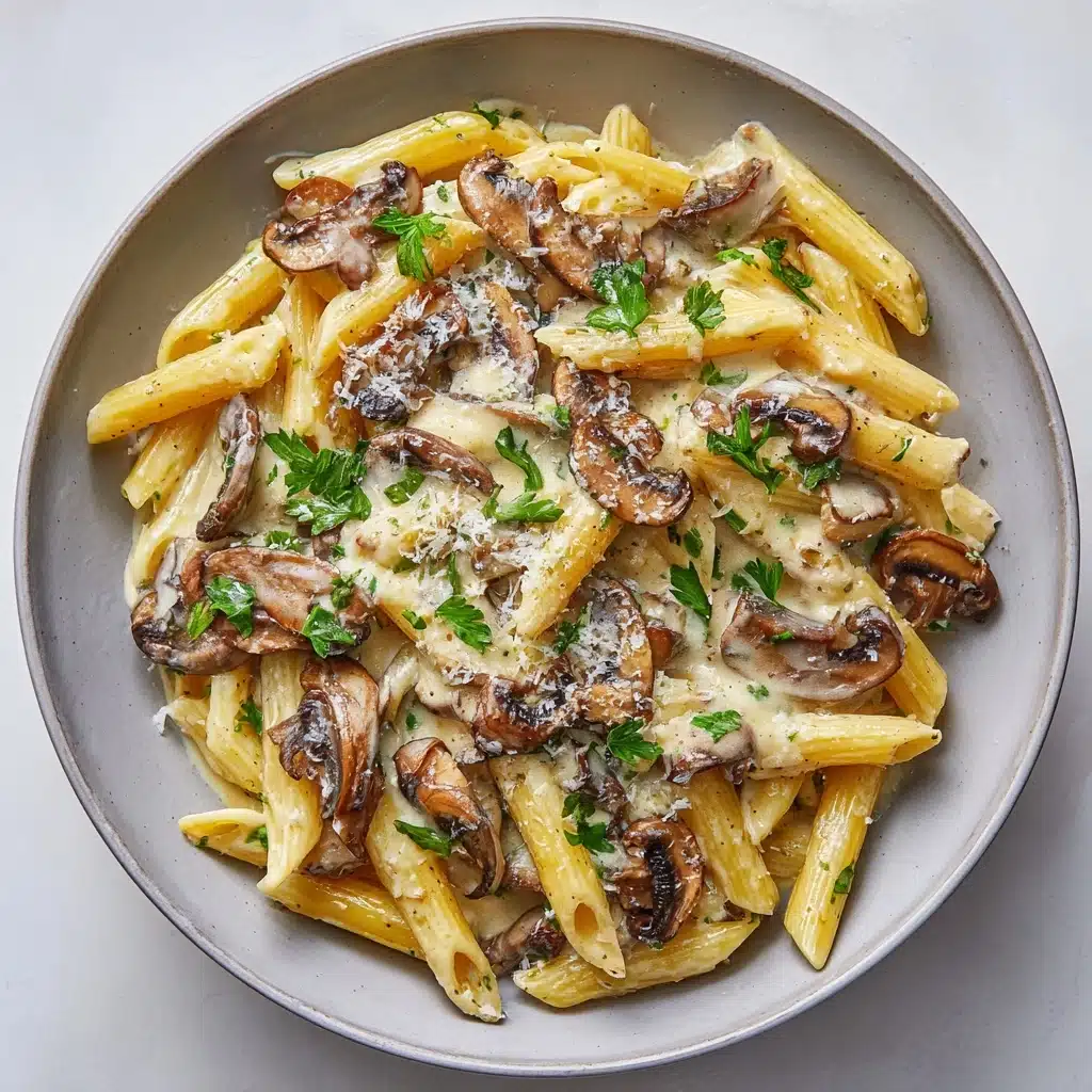 Garlic Mushroom Pasta Recipe - Recipe Image