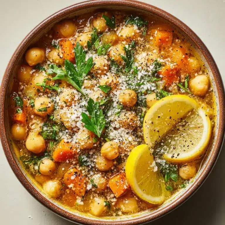 Greek Chickpea Soup with Lemon Recipe