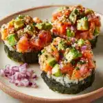 Baked Salmon Sushi Cups Recipe