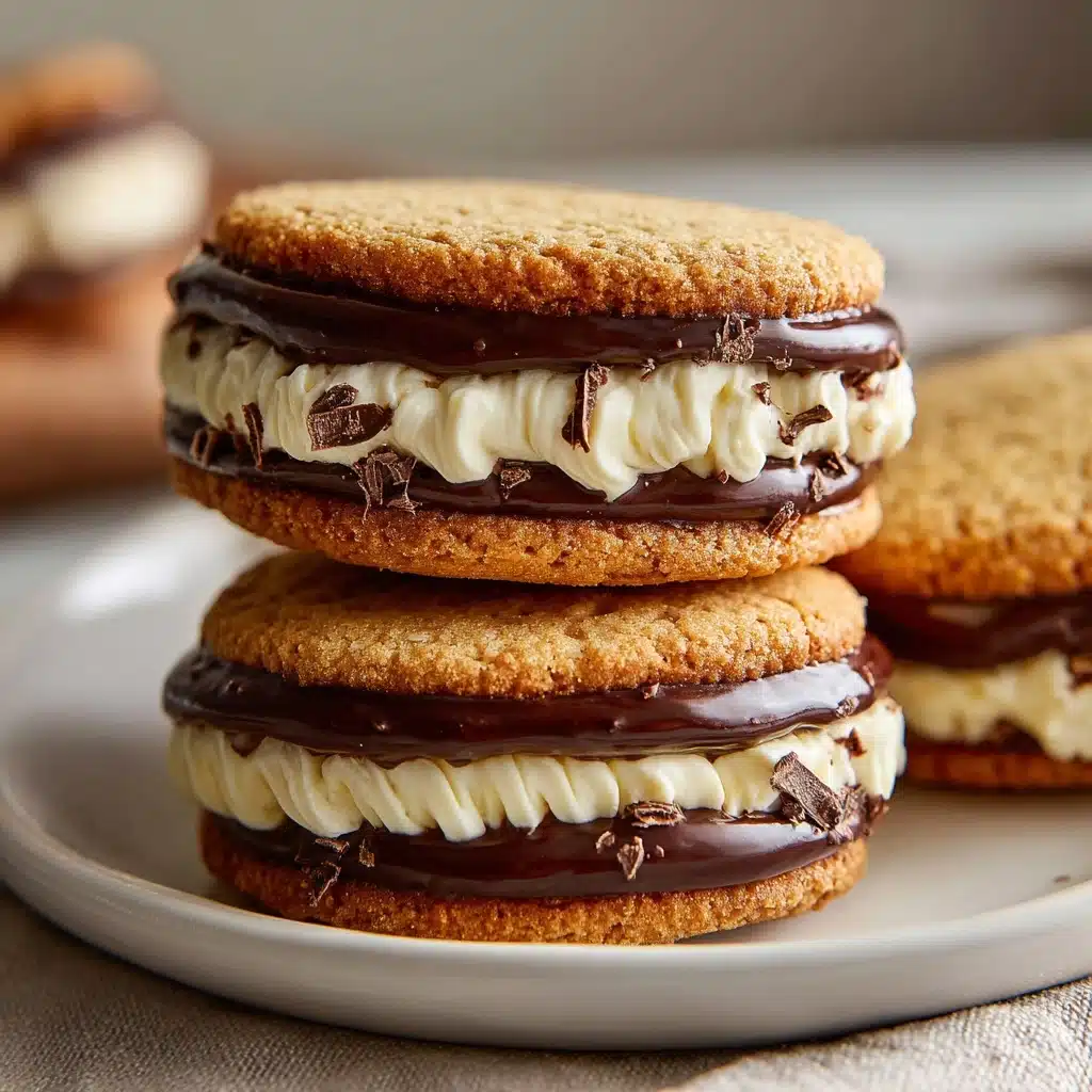 Coffee & Cream Cookies with Chocolate Hazelnut Filling Recipe - Recipe Image