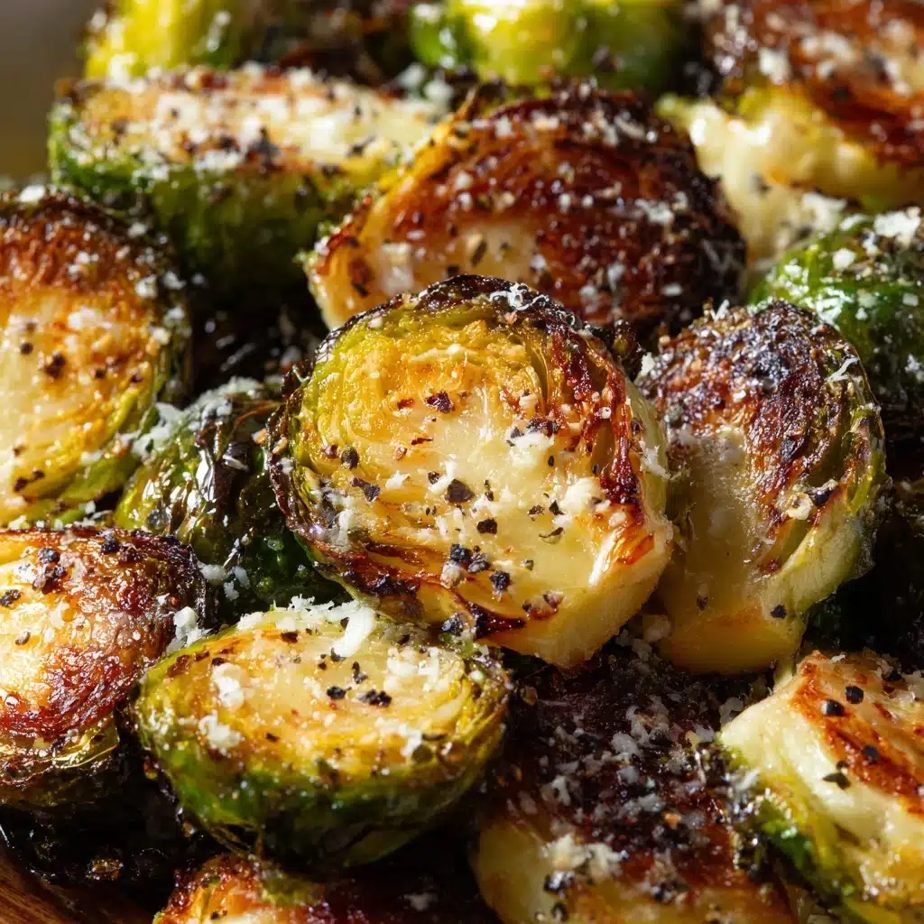 Garlic Parmesan Roasted Brussels Sprouts Recipe - Recipe Image