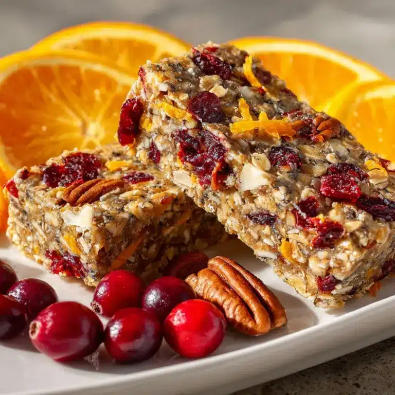 Cranberry, Orange & Pecan Oatmeal Bars Recipe