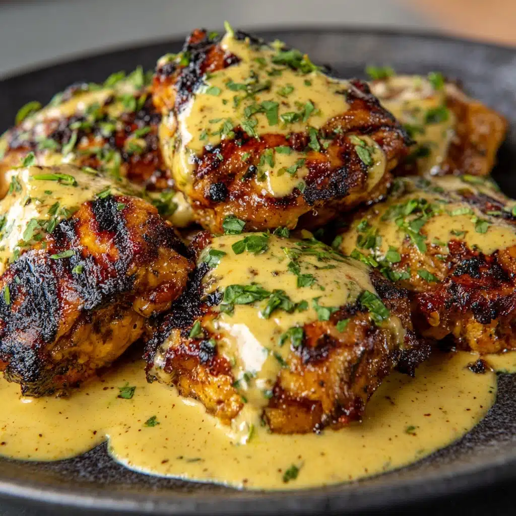 Grilled Chicken Bites with Creamy Garlic Sauce Recipe - Recipe Image