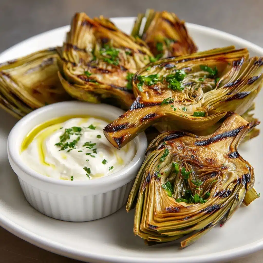 Grilled Artichokes with Garlic Aioli Recipe - Recipe Image