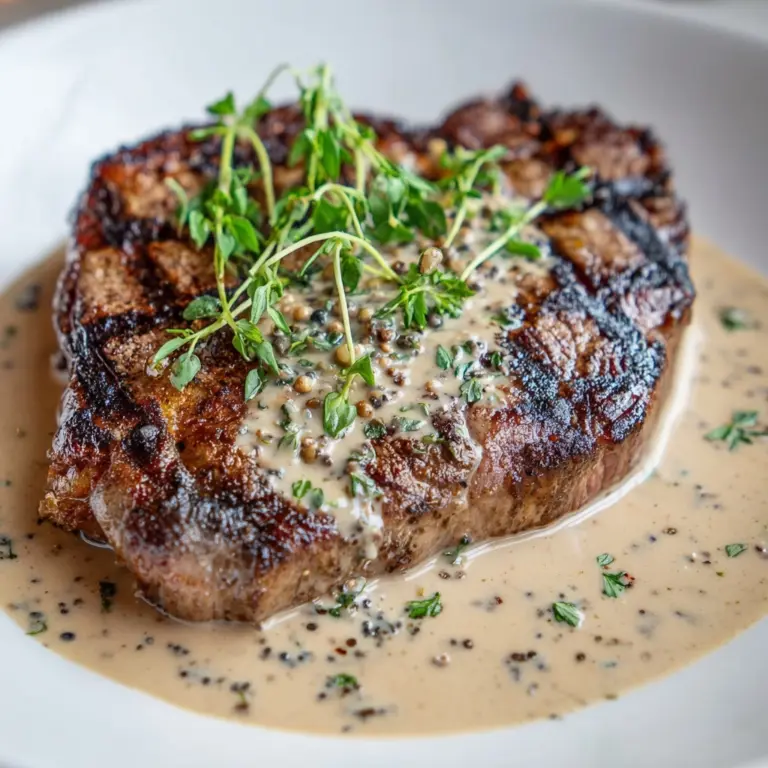 Creamy Garlic Sauce Steak Recipe