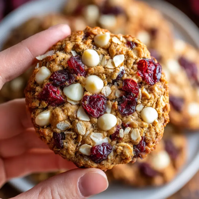 White Chocolate Oatmeal Cranberry Cookies Recipe