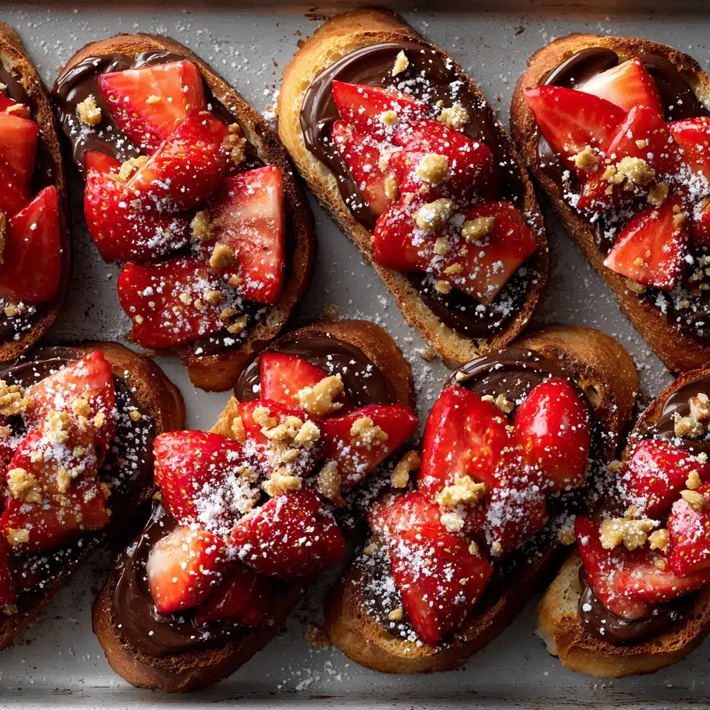 Chocolate Strawberry Bruschetta Dessert Recipe
