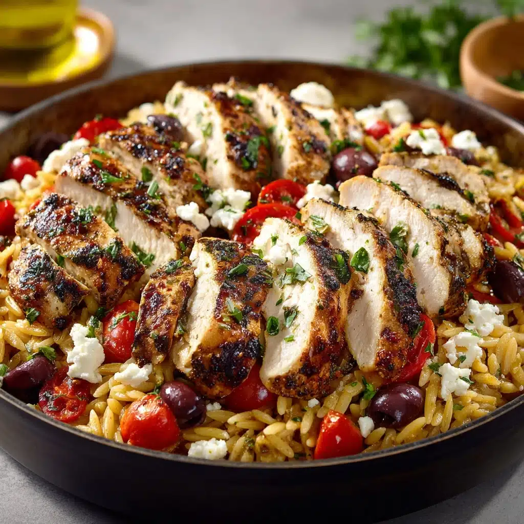 Healthy Mediterranean Chicken Orzo Recipe - Recipe Image