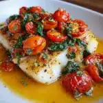 Pan-Seared Mediterranean Cod in Tomato Basil Sauce Recipe