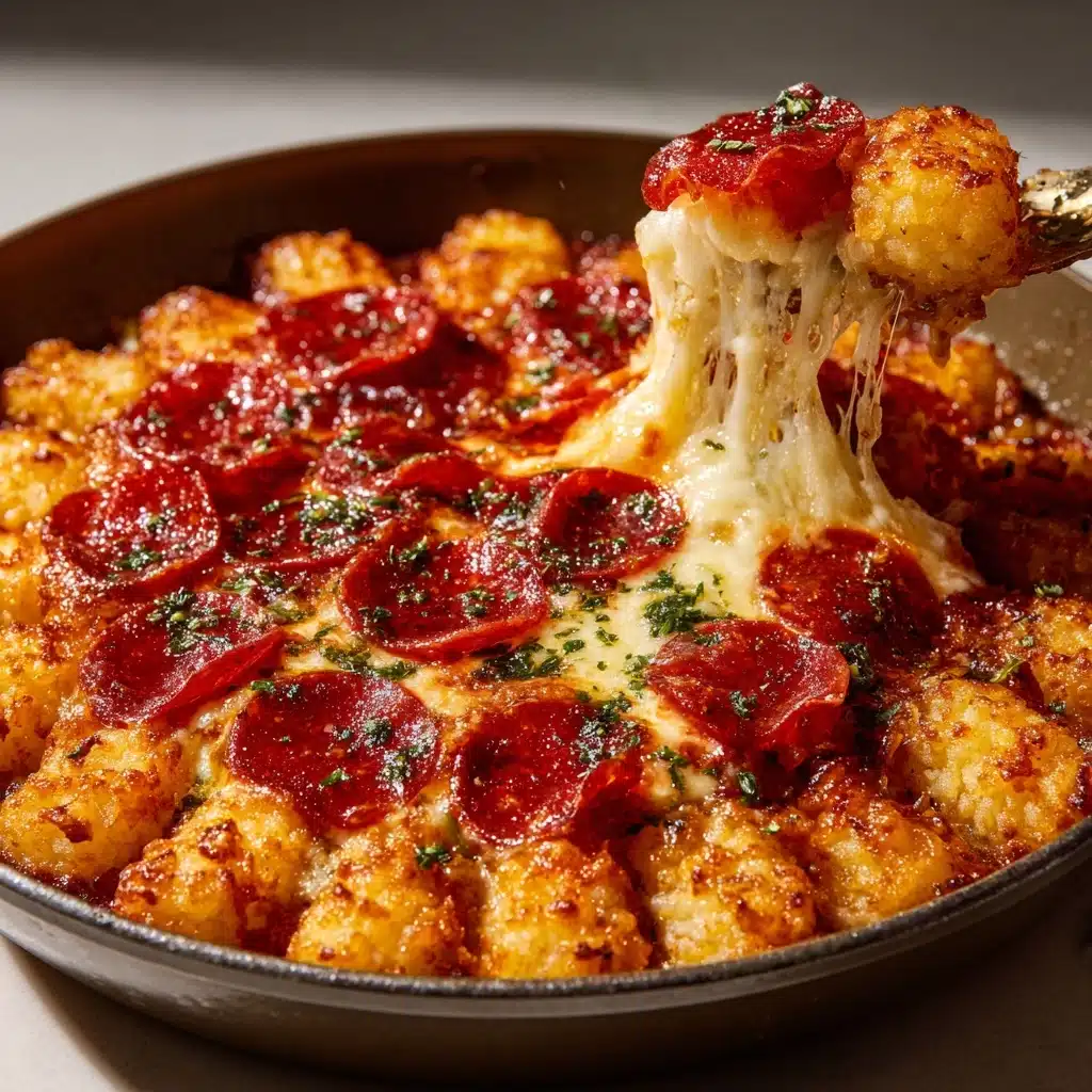 Tater Tot Pizza Casserole Recipe - Recipe Image